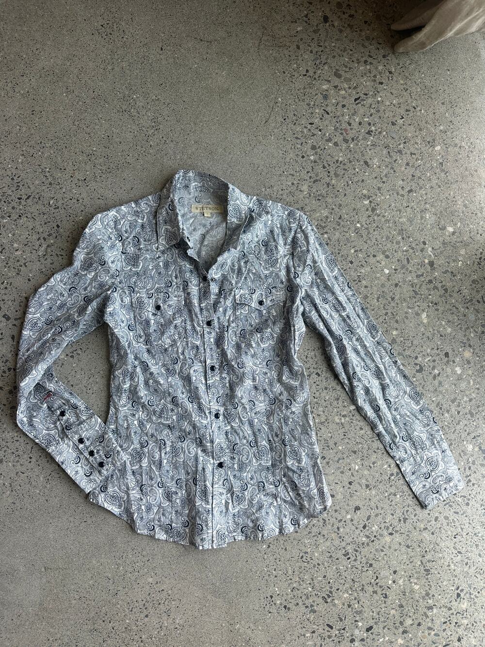 Stetson Paisley Western Pearl Snap Shirt Women’s Small